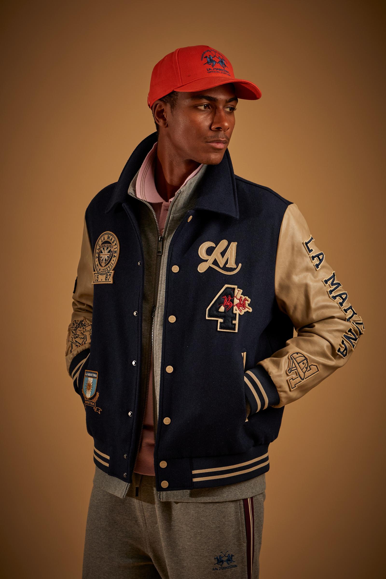 Padded college jacket in wool felt - Dallas