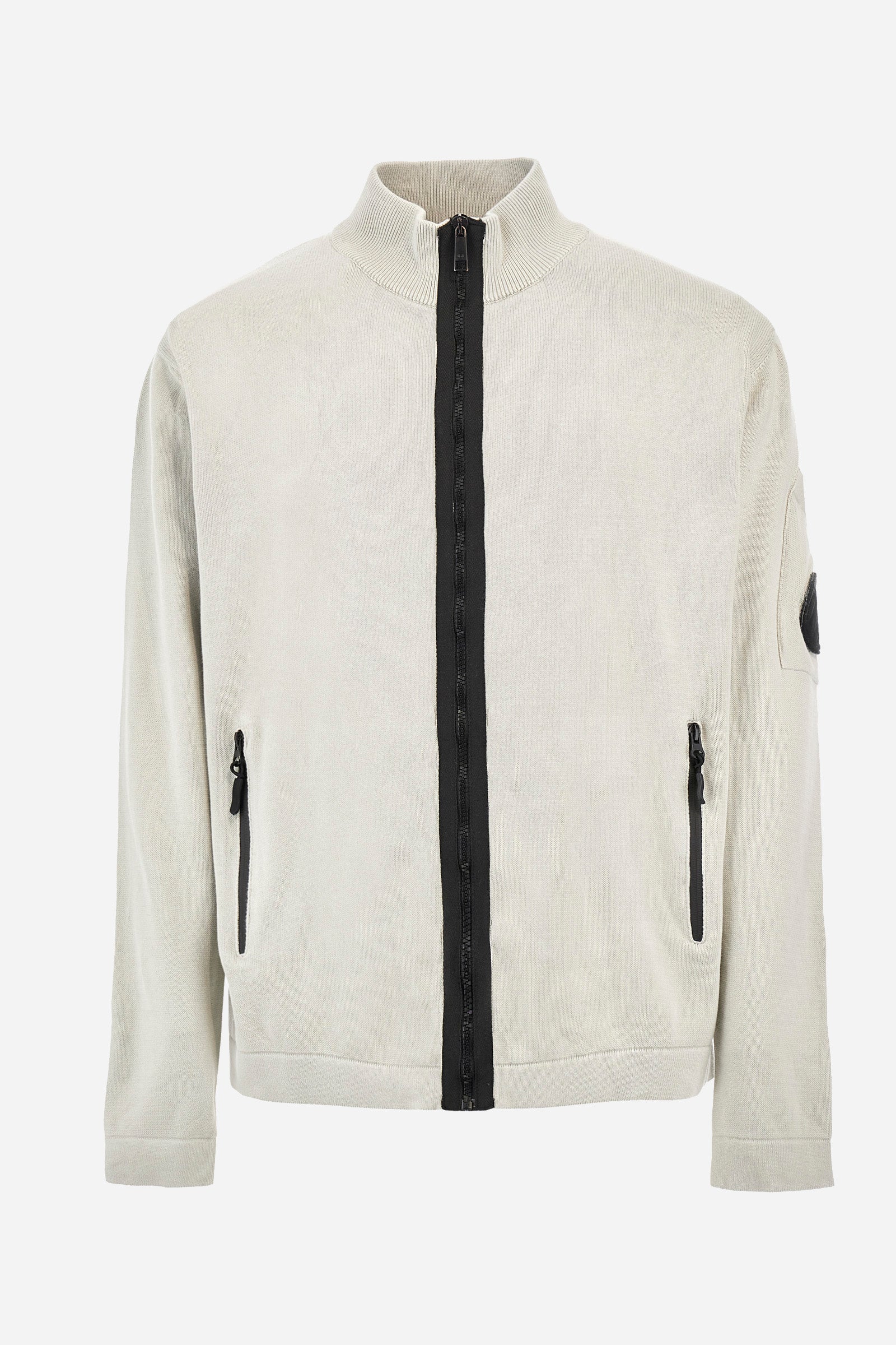 Men’s sweater in cotton with zip - Yannis