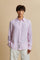 Shirt in 100% linen with vertical micro stripes and natural slub texture. Regular fit that follows the body. Embroidered logo on the chest and signature details on the placket. - Optic White/Poppy re                                                                                                                                                                                                                                                                                                                         