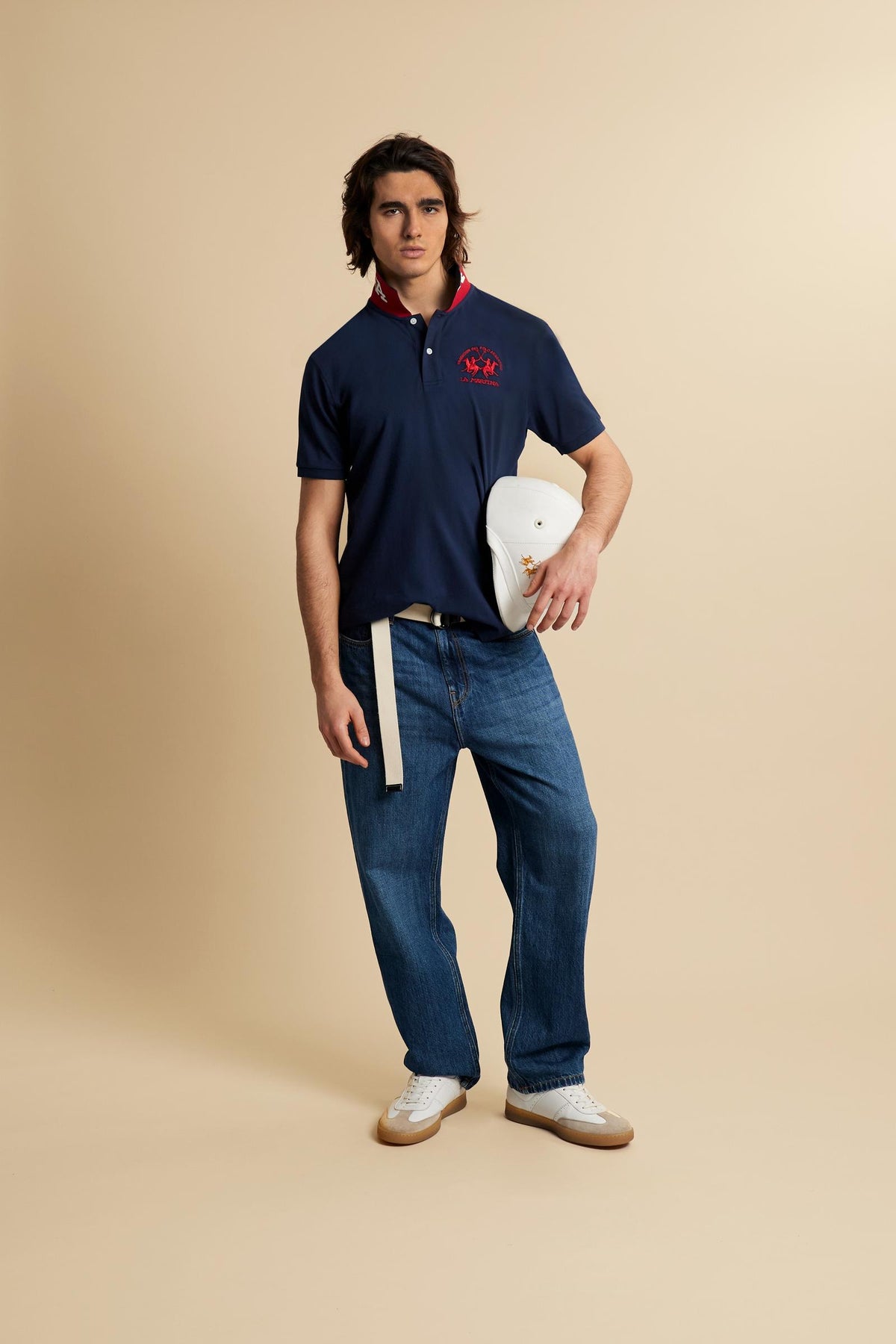 Men's regular fit polo with team logo - Miguel