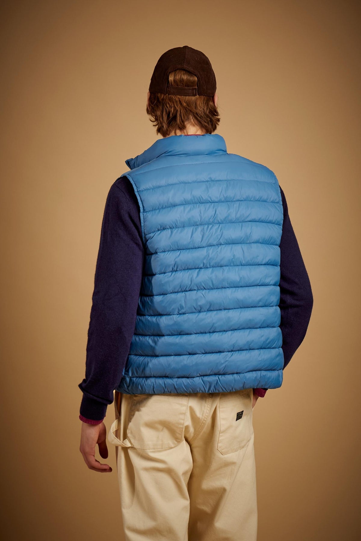 Men's sleeveless nylon down jacket with small logo - Damir