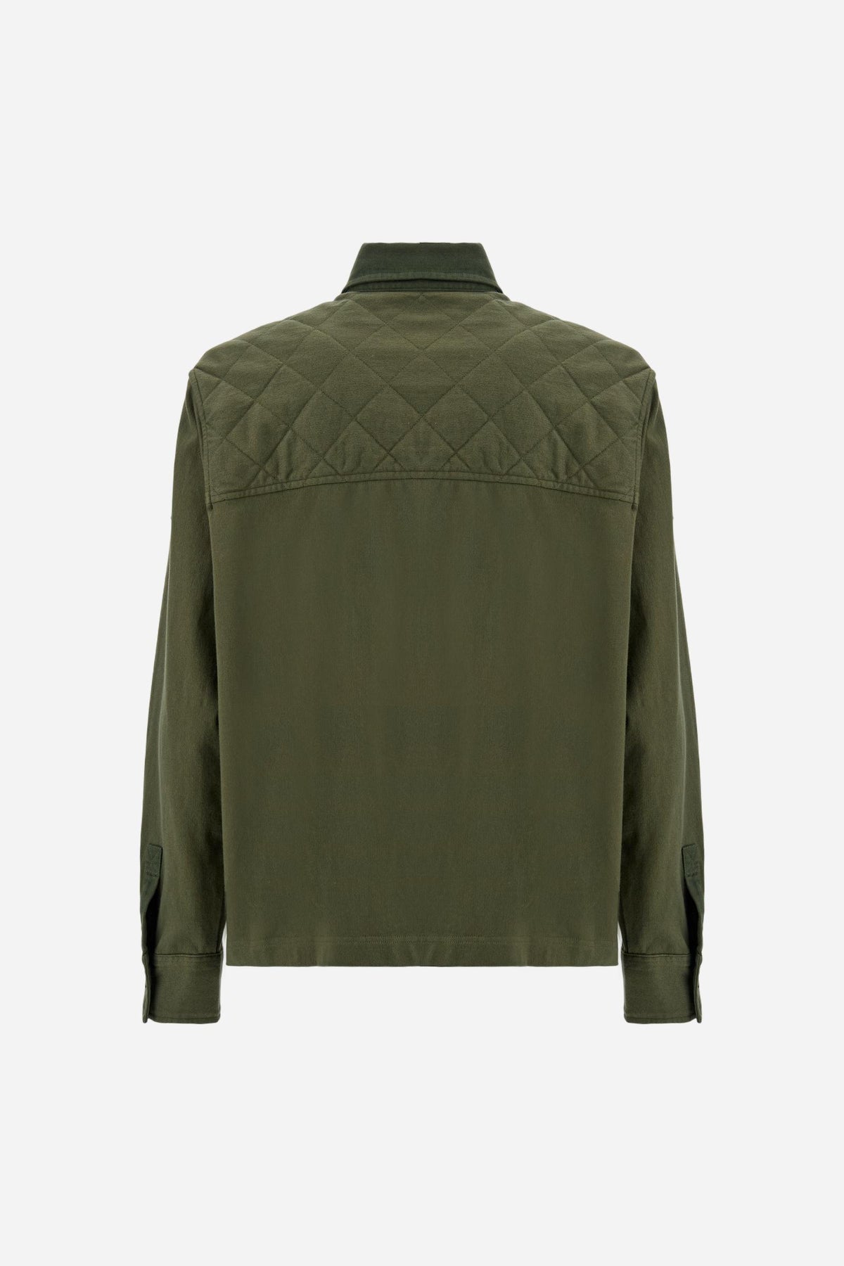 Men's cotton jersey shacket with patch - Davy