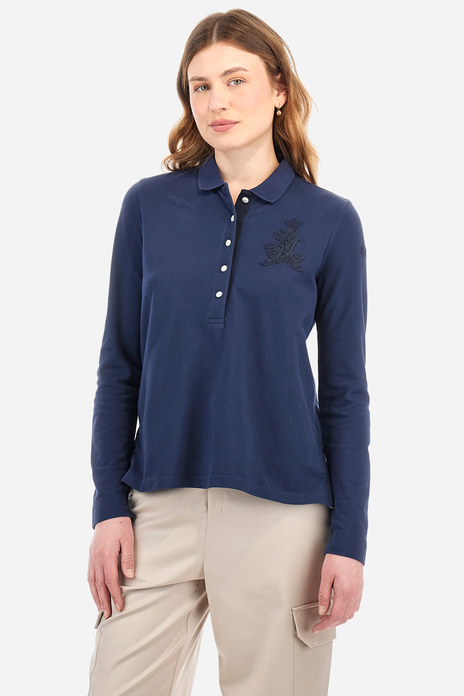 Regular fit polo shirt in stretch cotton - Zekia