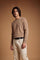 Men's crew neck lambswool sweater with tricolor logo - Ethan