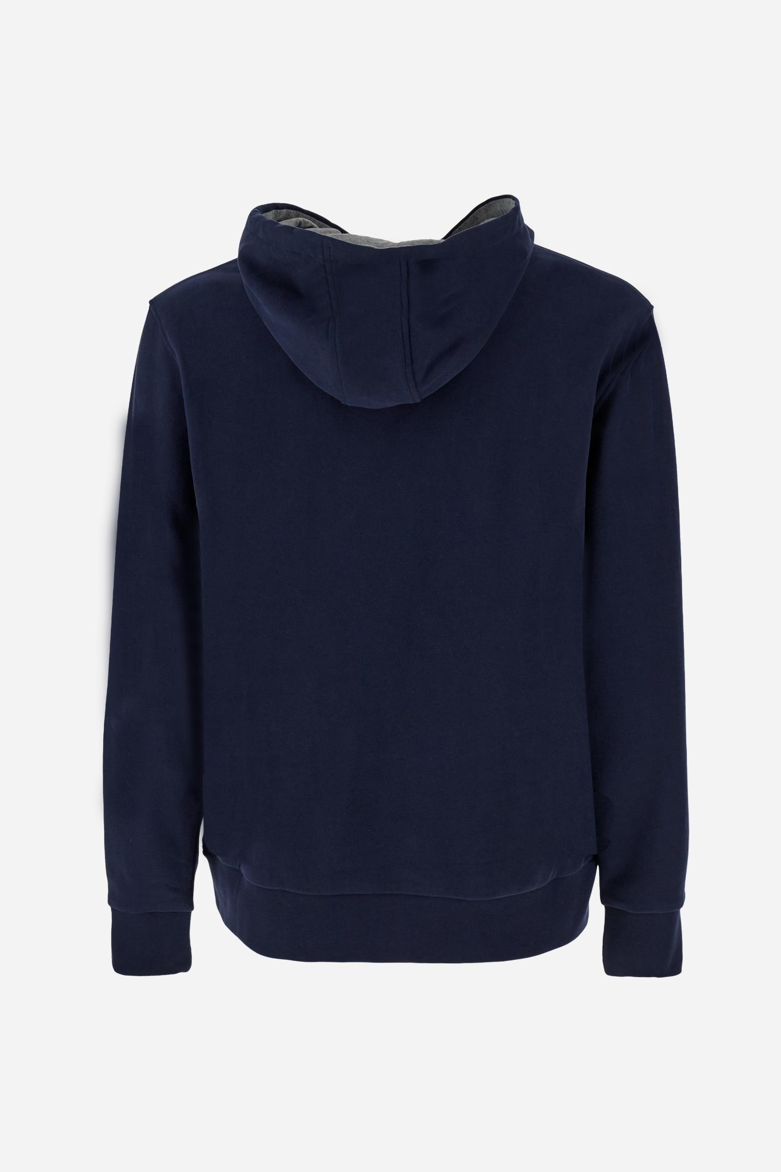 Cotton hoodie with maxi logo - Benny