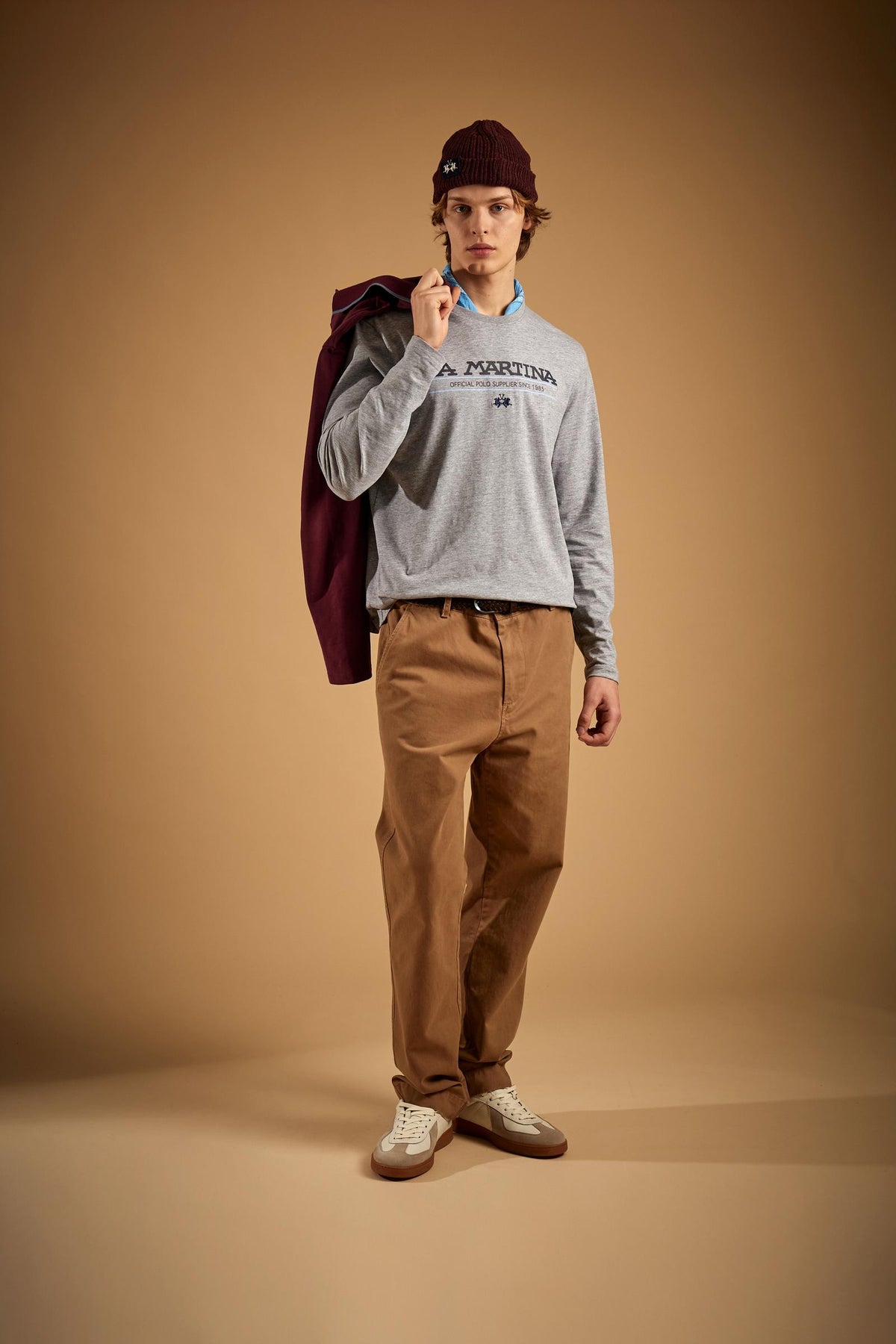 Men's cotton jersey T-shirt with logo print - Elbio