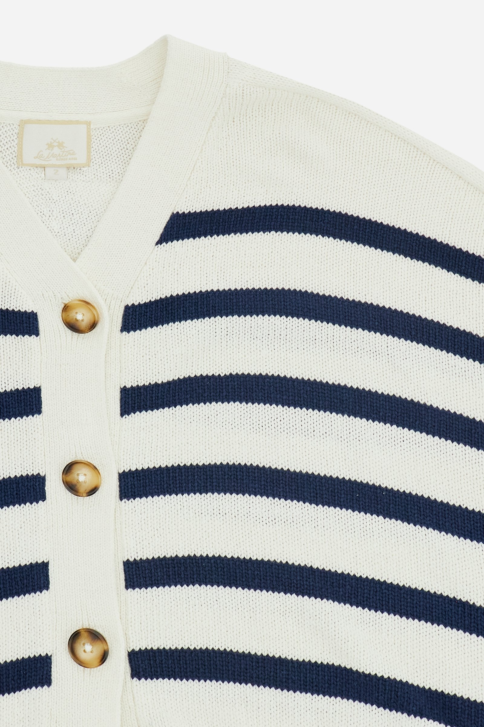 Women’s striped cotton cardigan - Cesaria