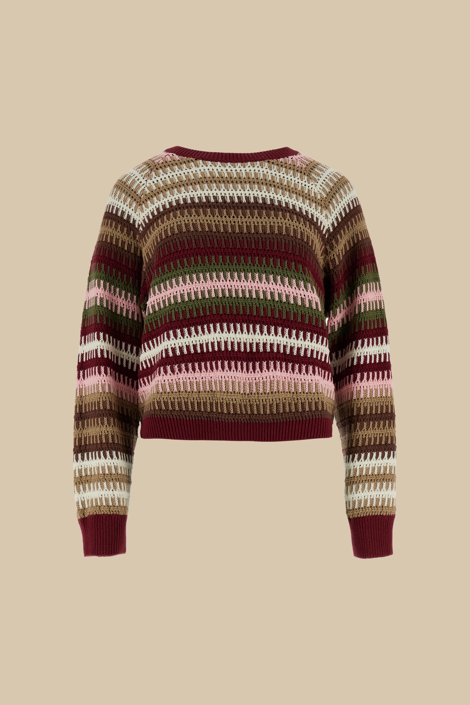 Damen Jacquard-Pullover mehrfarbig - Carmina