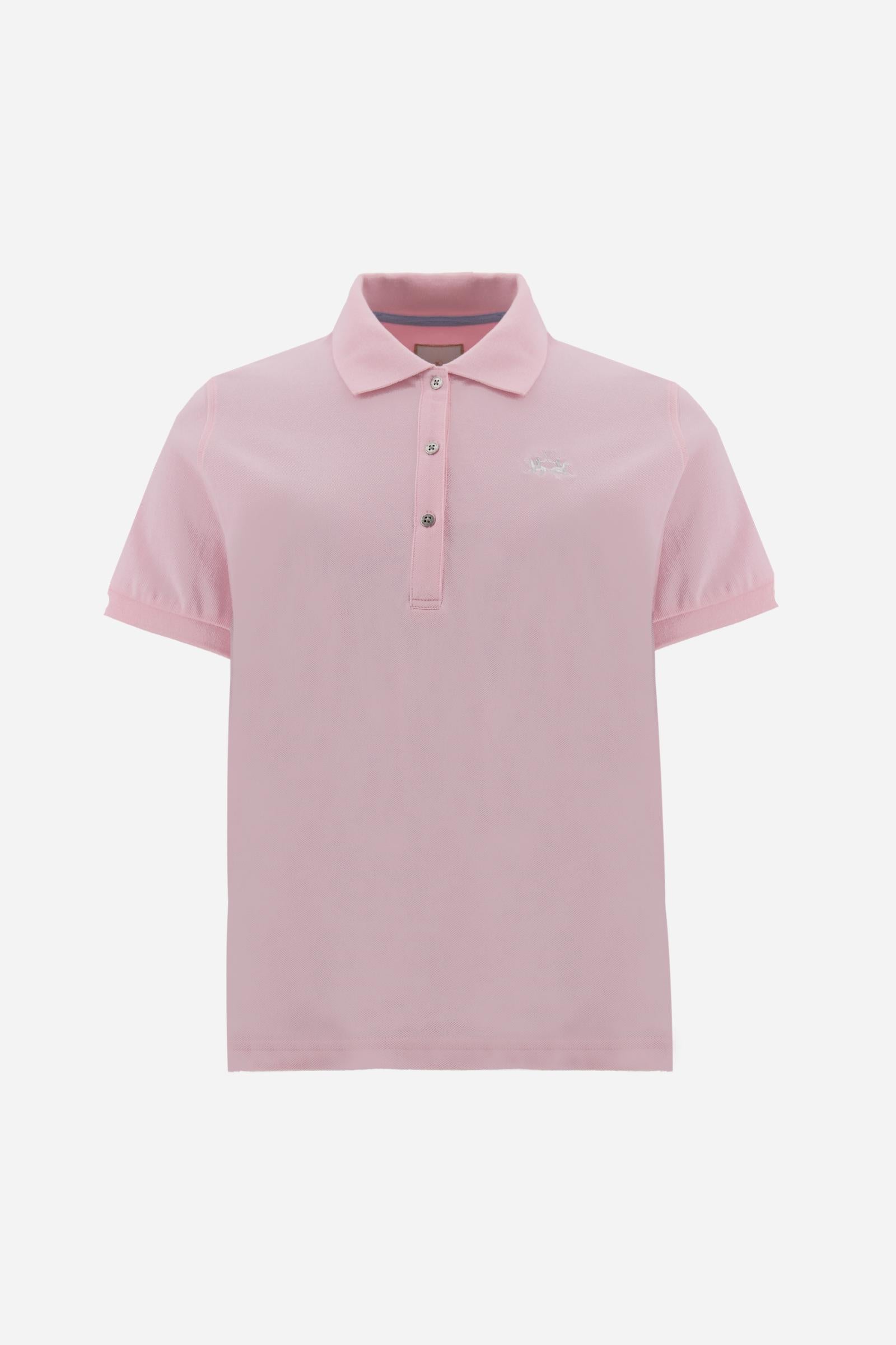 Women’s stretch piqué polo with regular fit. Iconic under-collar lettering and contrast chest logo. - FairTale                                                                                                                                                                                                                                                                                                                                                                                                                  