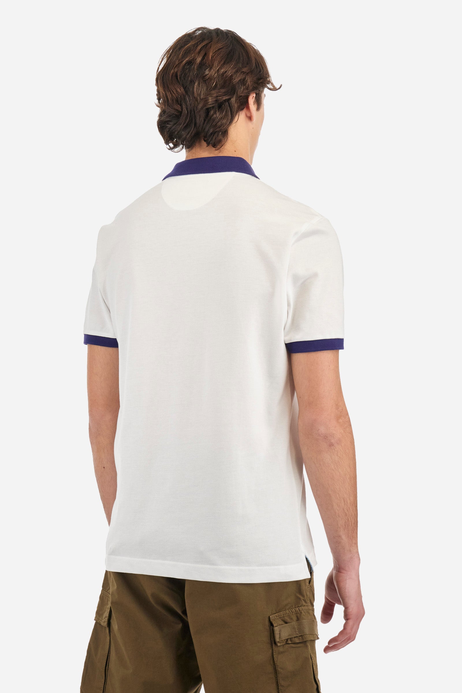 Cotton polo with multicolor logo - Archer