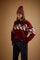 Damen Rundhalsausschnitt Pullover mit Jacquard-Muster und Fransen - Edvige