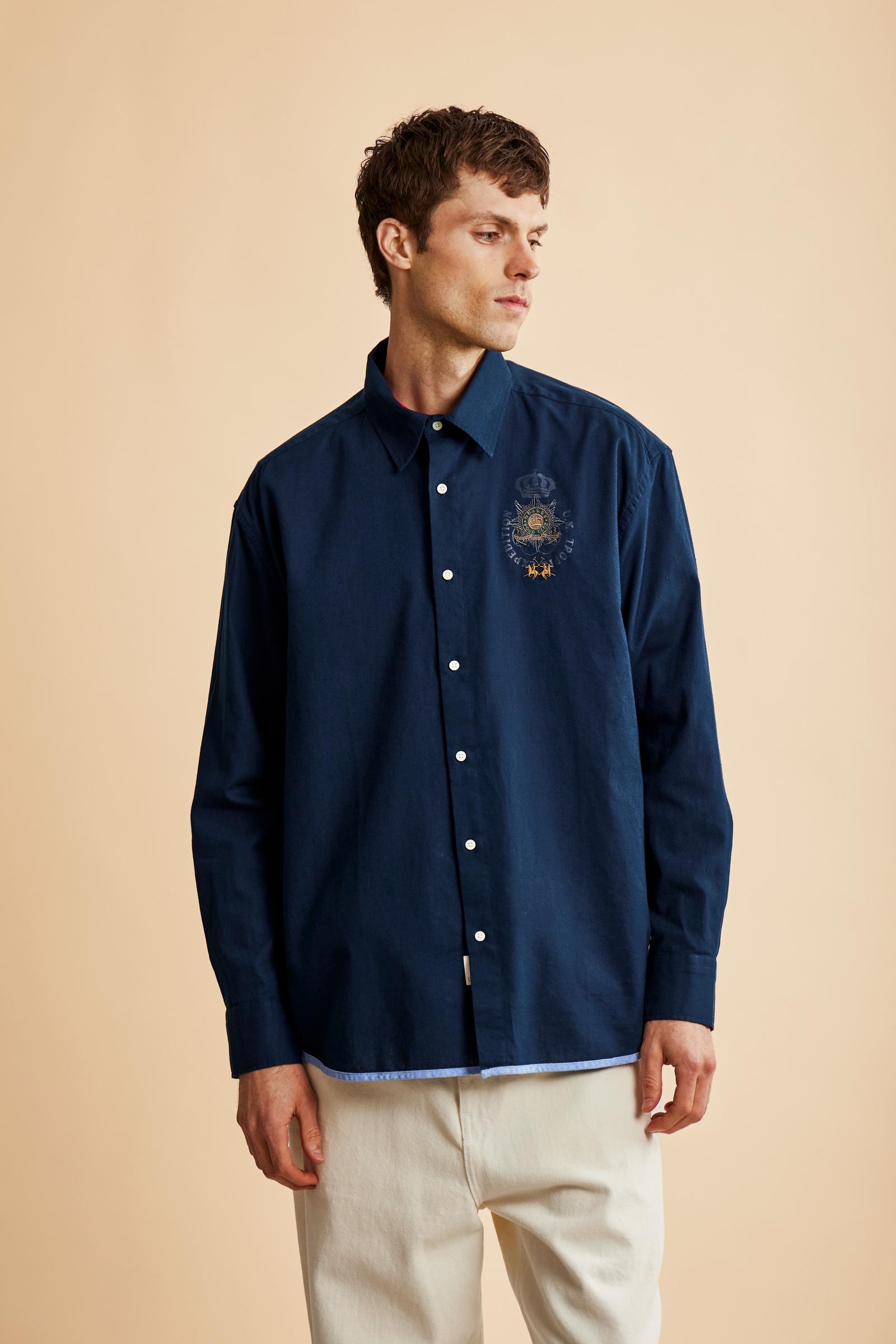 Men’s cotton and linen shirt Guards - Crispin