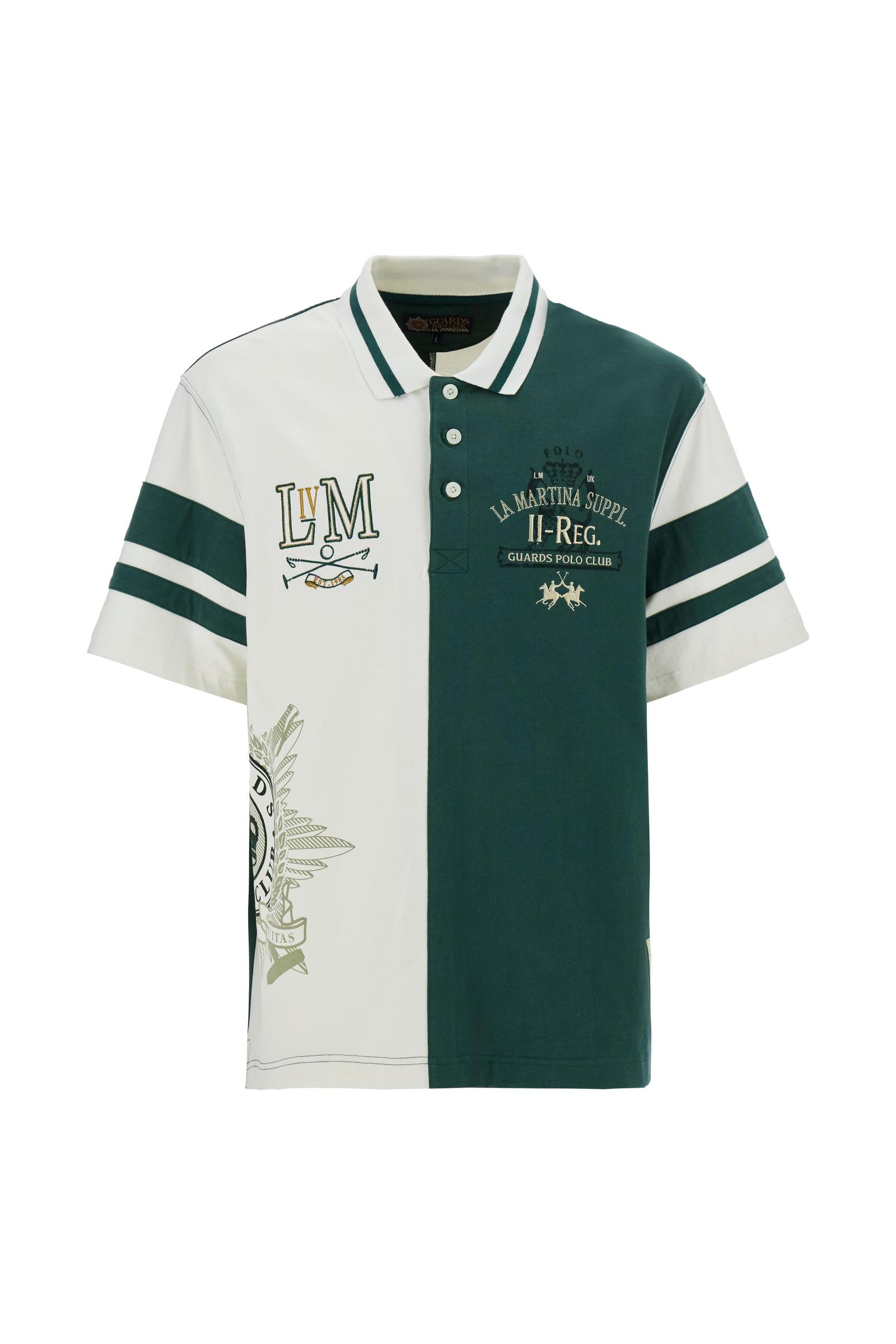Men's short-sleeved two-tone heavy cotton jersey polo shirt Guards