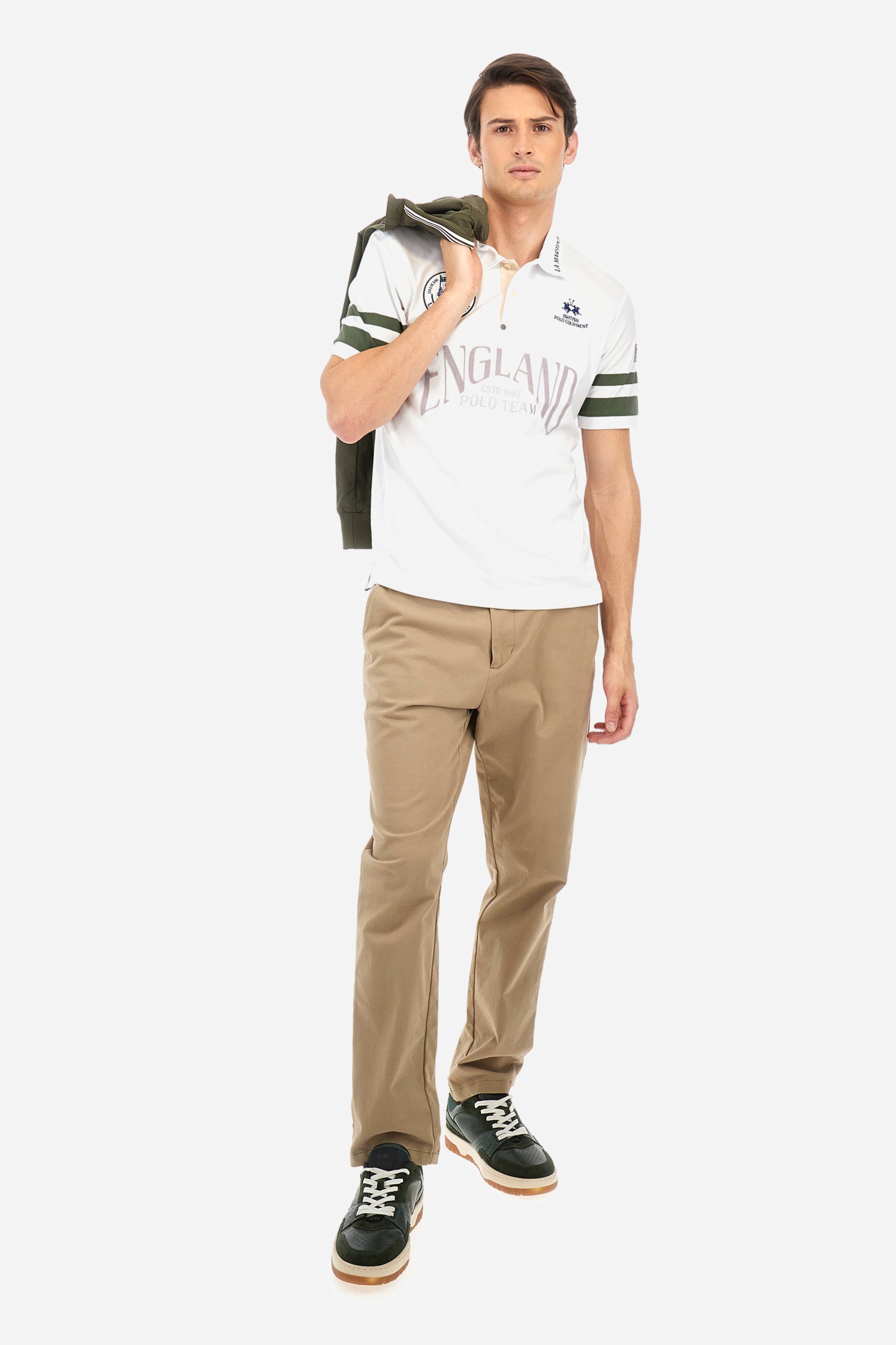 Polo shirt in stretch cotton piqué in regular fit - Argimiro