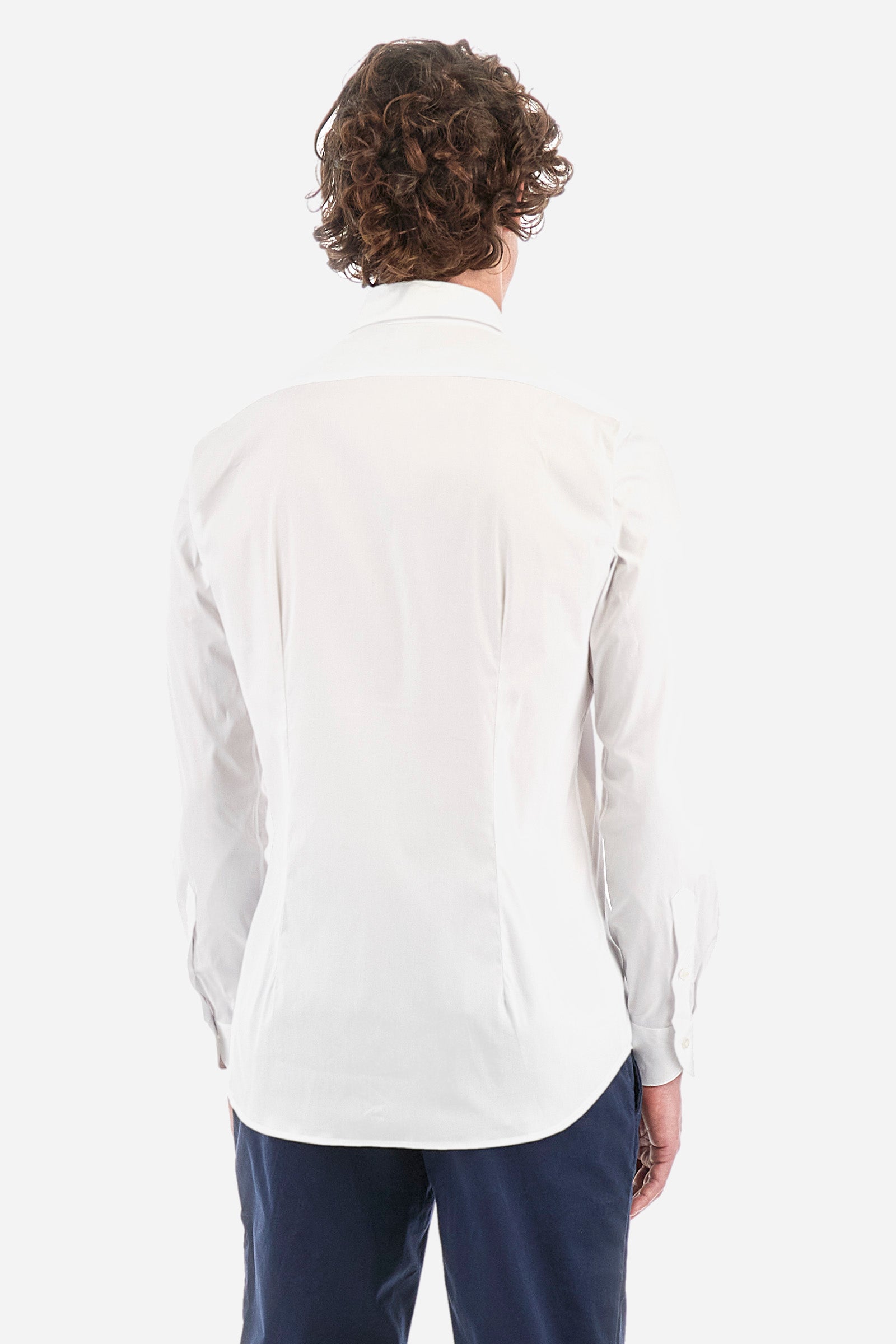 Plain-coloured cotton shirt