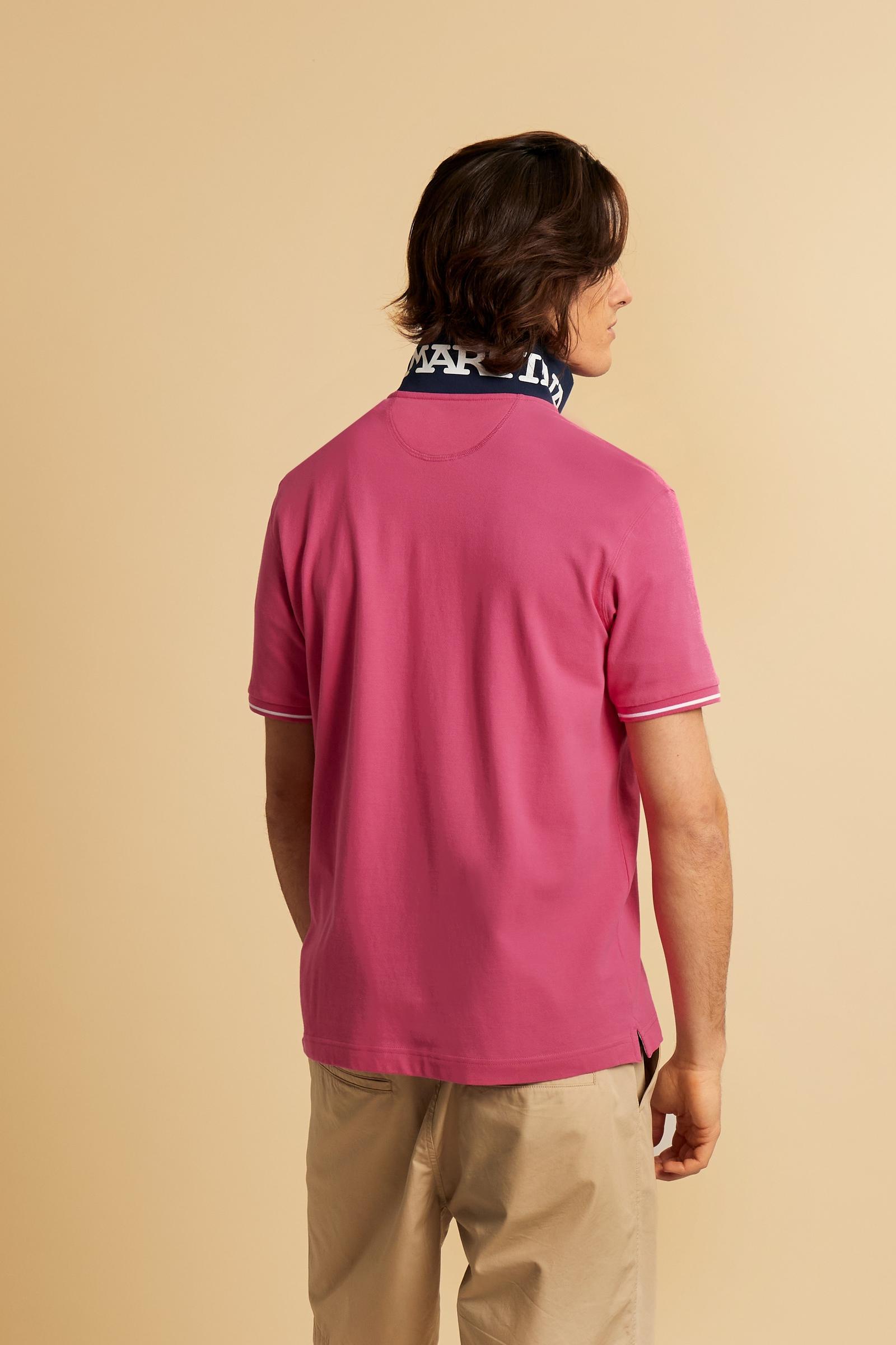 Herren Kurzarm-Poloshirt aus Stretch-Piqué mit Kontrastdetails – Trixie