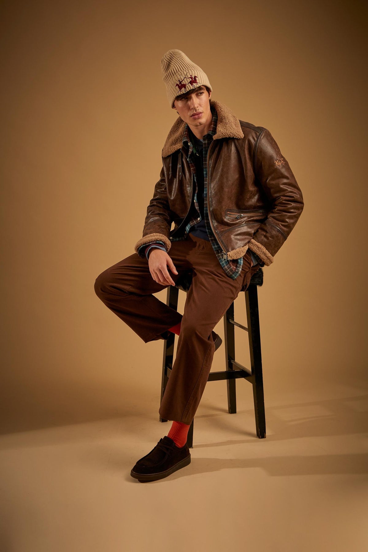 Men's leather jacket Aviator style - Donagh