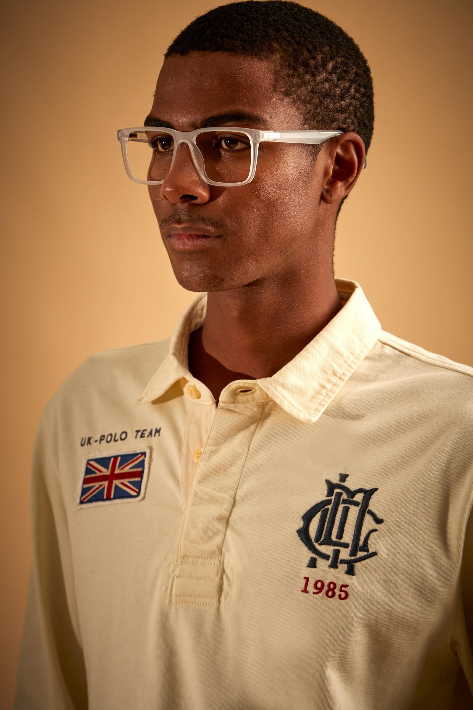 Men's long sleeve cotton polo UK Polo Team - Desiderio