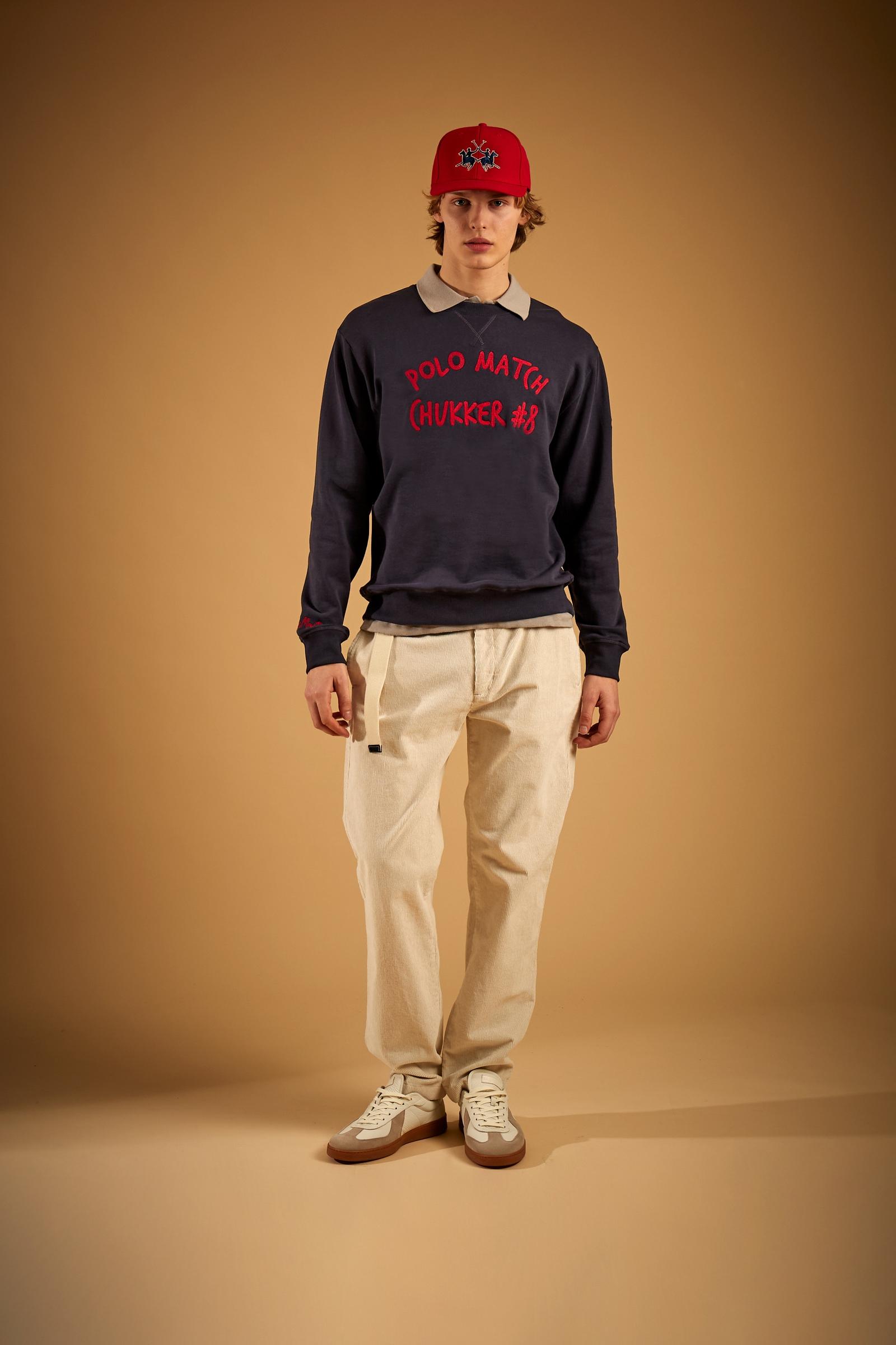 Men's crewneck sweatshirt in brushed cotton Chukker - Devesh