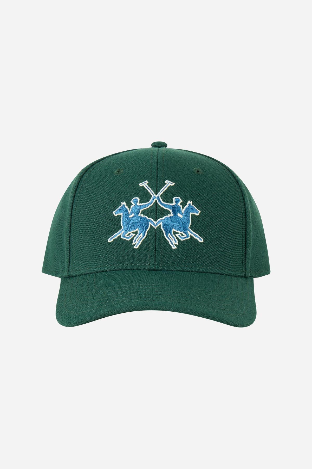 Durable men's baseball cap in structured heavy cotton twill with 3D logo, curved visor, ventilation eyelets, and adjustable snapback for a snug, custom fit. - Pine Grove