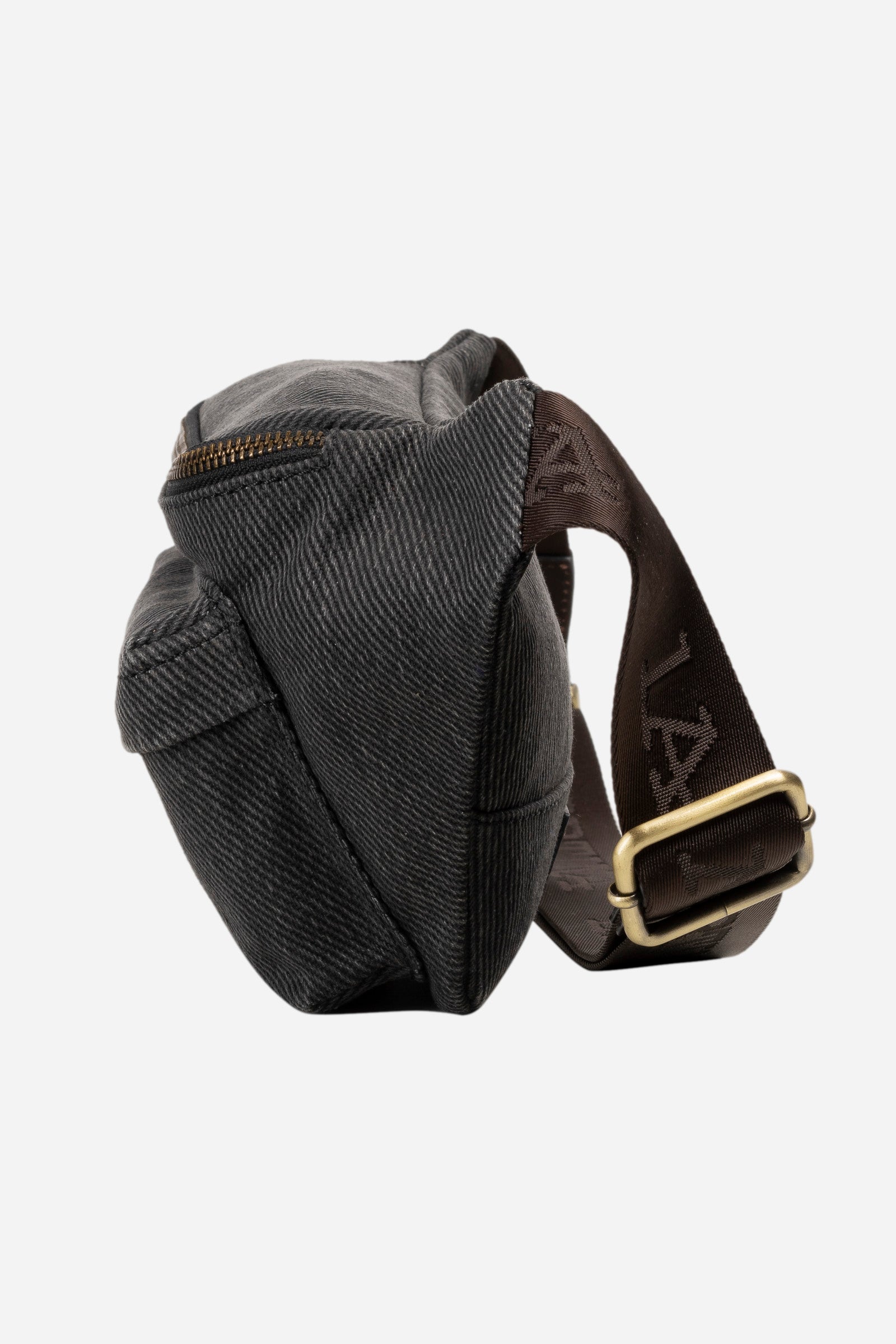 Men's bumbag in cotton and leather - Ivan