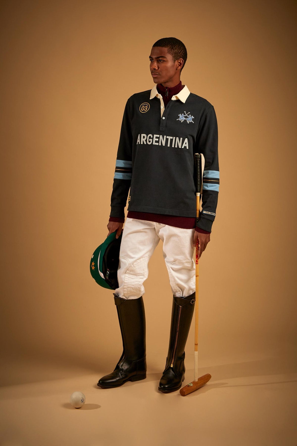 Men's Argentina polo shirt in heavy cotton jersey - Davide