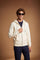 Men's long-sleeve sweatshirt in 100% cotton brushed fleece with adjustable hood, front zipper, kangaroo pockets, ribbed cuffs, and a relaxed fit for comfort. - Pristine