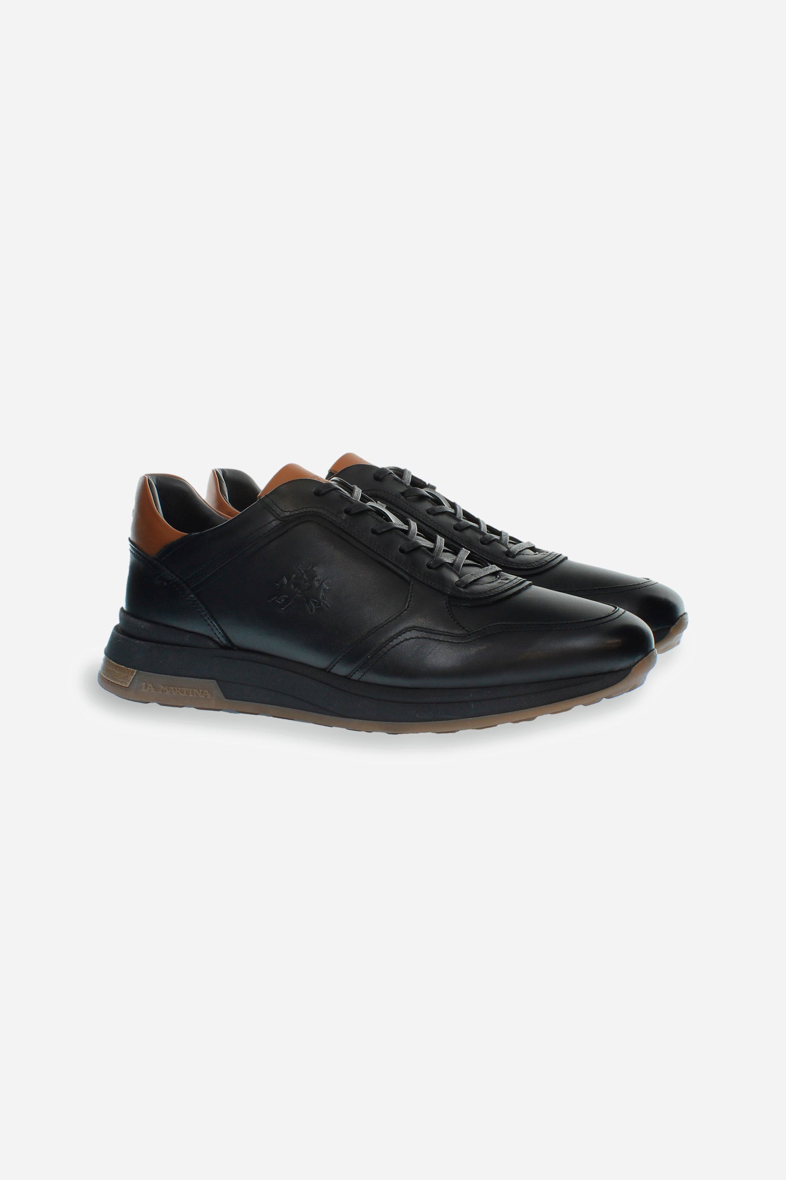 Men's leather and suede trainer - "Route 40"