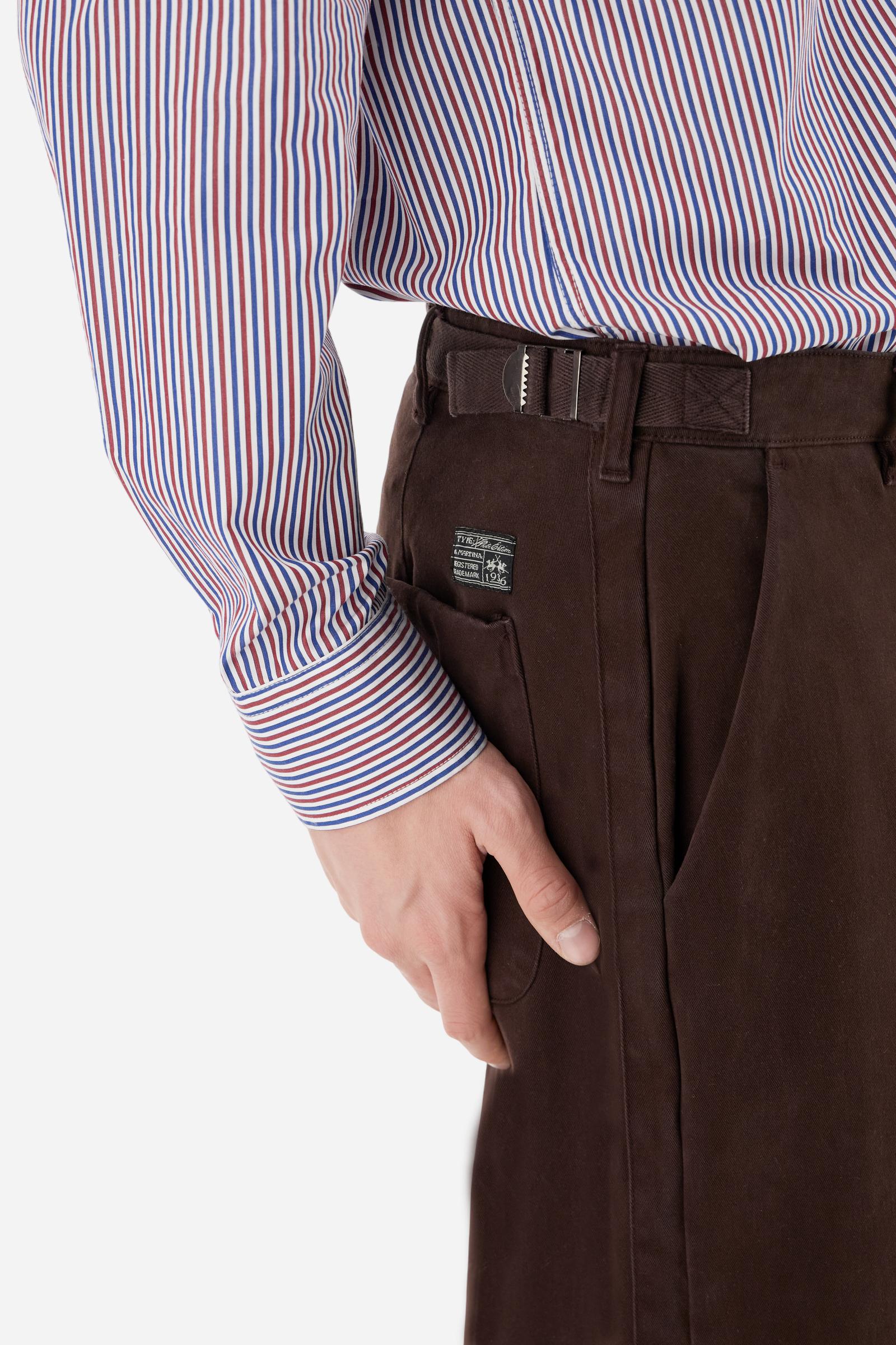 Pantalón hombre sarga teñido en prenda efecto pigmento - Birdy