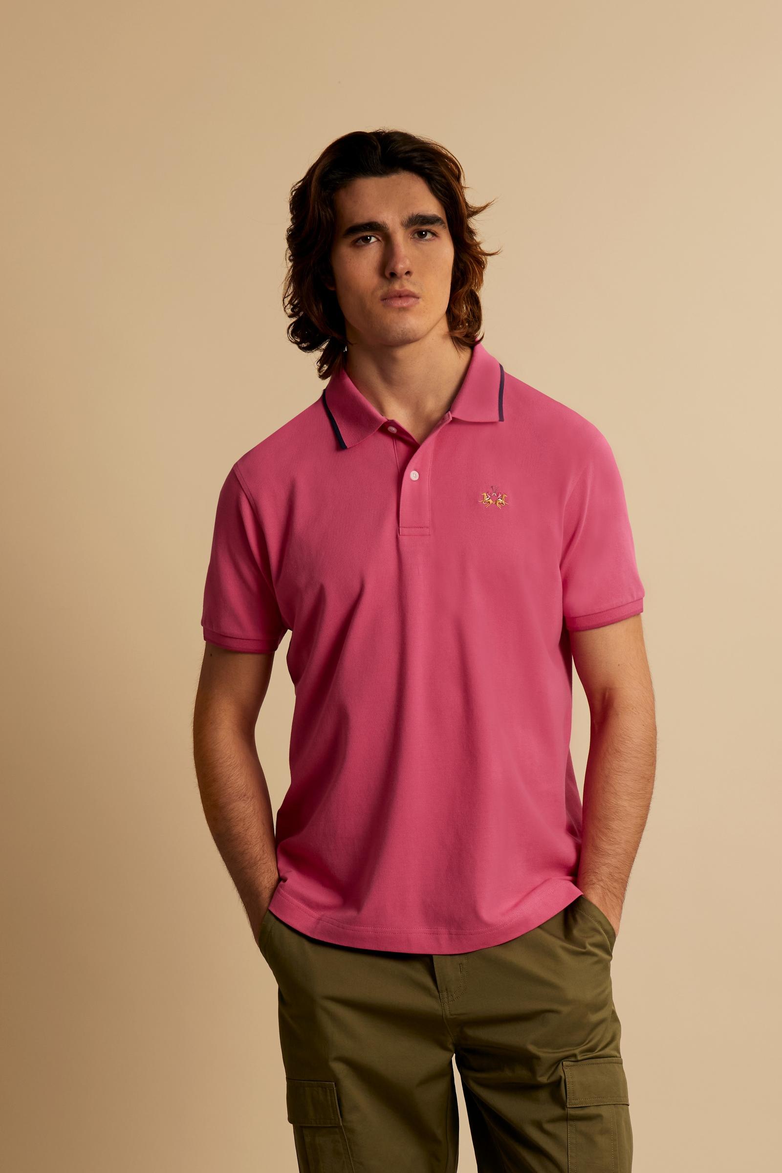Men’s regular fit stretch piqué polo shirt Essential – Russell