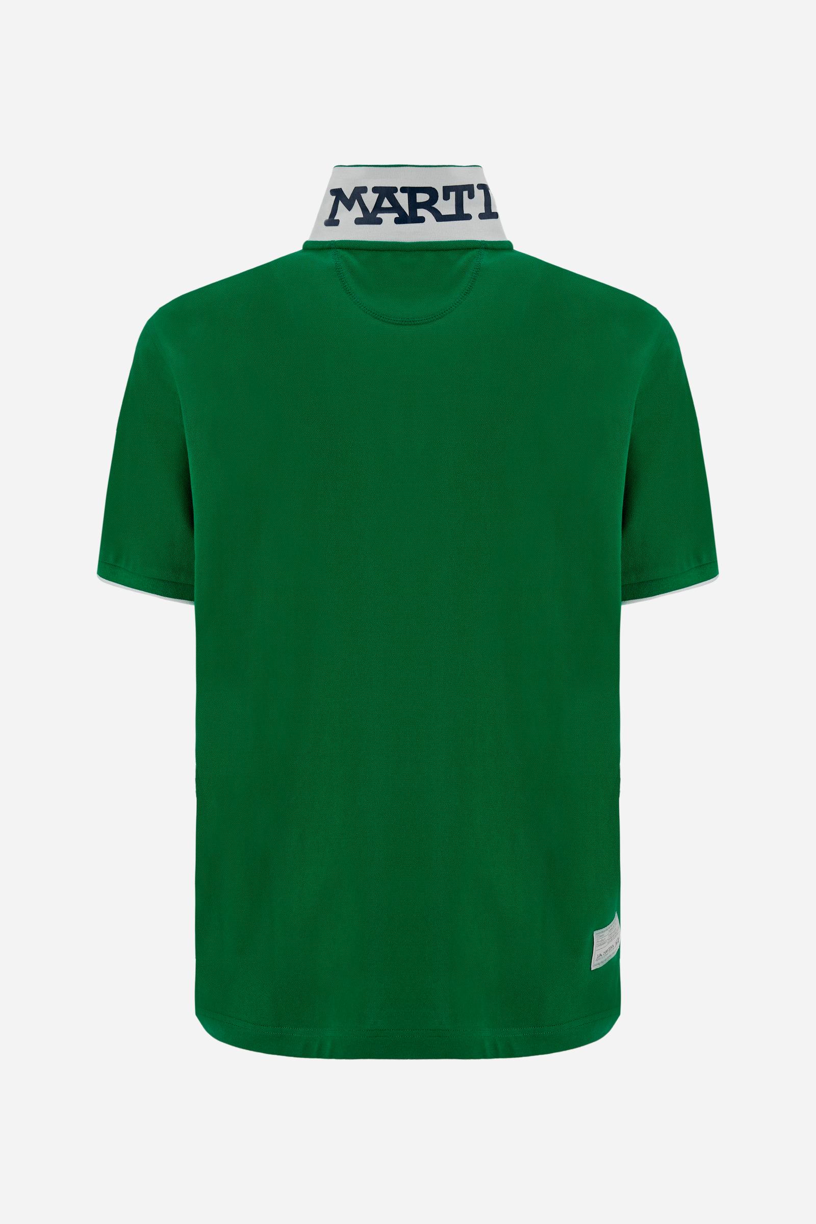 Men's short sleeve polo in stretch piqué with Iconic Team logo - Miguel