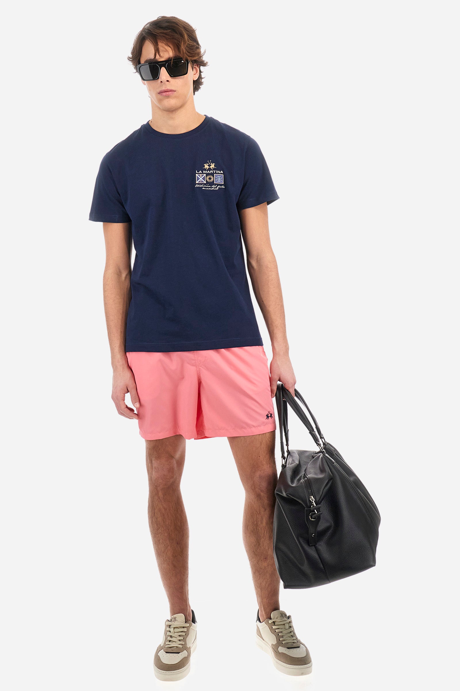 Bade-Boxershorts aus Nylon mit Logo-Stickerei - Adrien