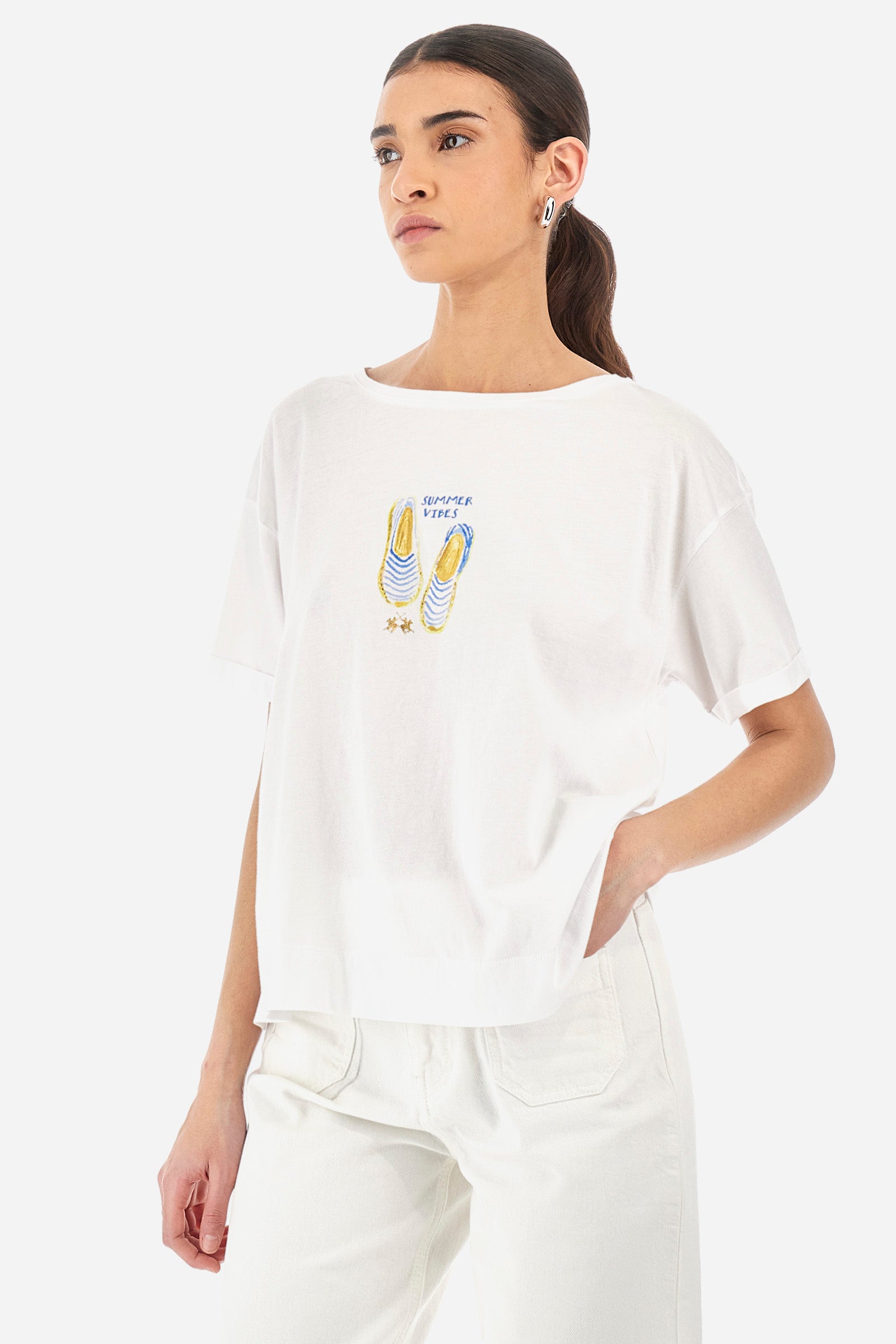 T-Shirt aus Baumwolle Regular Fit – Yahaira