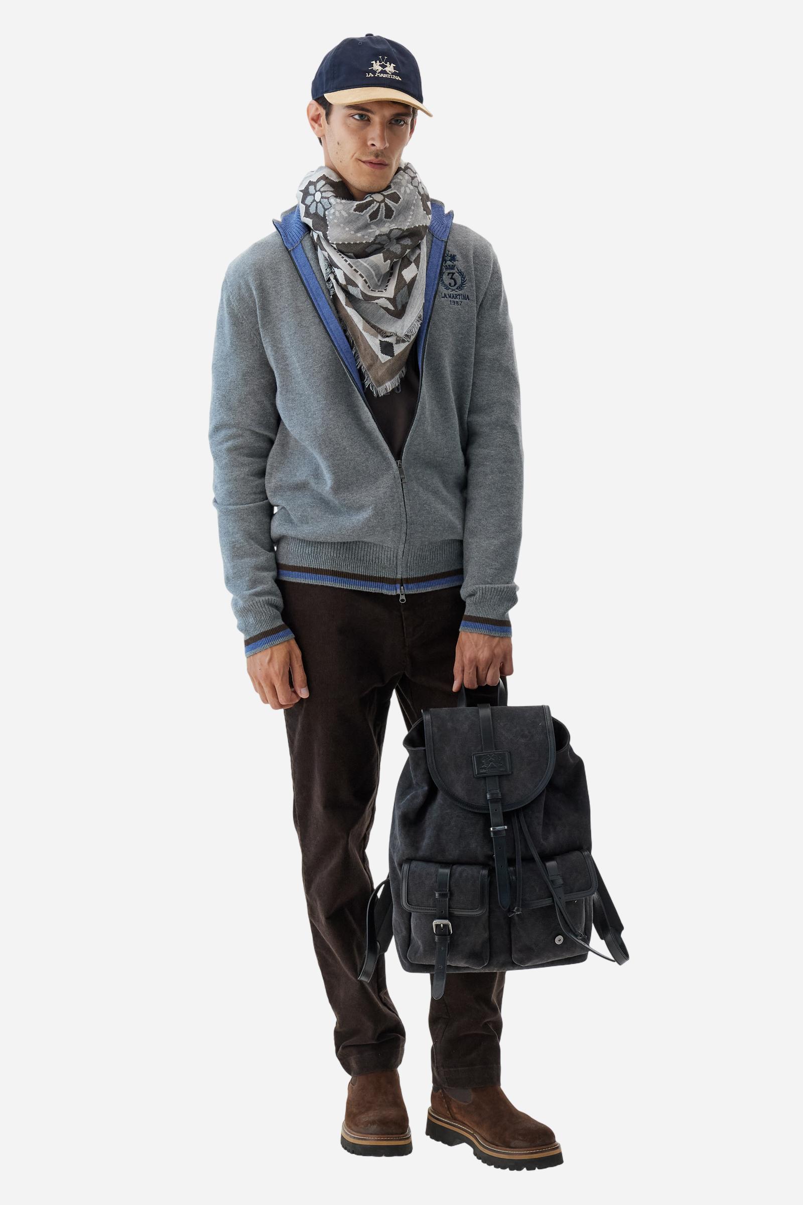 Maglione uomo full zip con collo alto Polo Club - Brooks