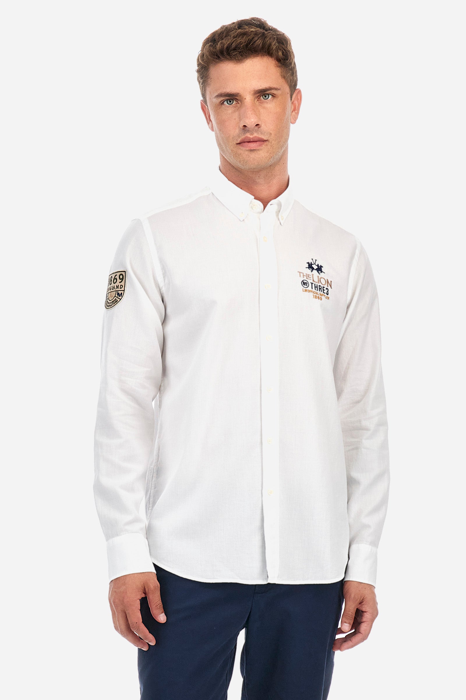 Regular fit stretch cotton shirt - Zackariah | La Martina