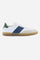 Retro tennis sneakers in leather and suede split with handcrafted details. Hot-branded logo and stitched latex sole for vintage style and superior lightness. - Cream/White                                                                                                                                                                                                                                                                                                                                                     