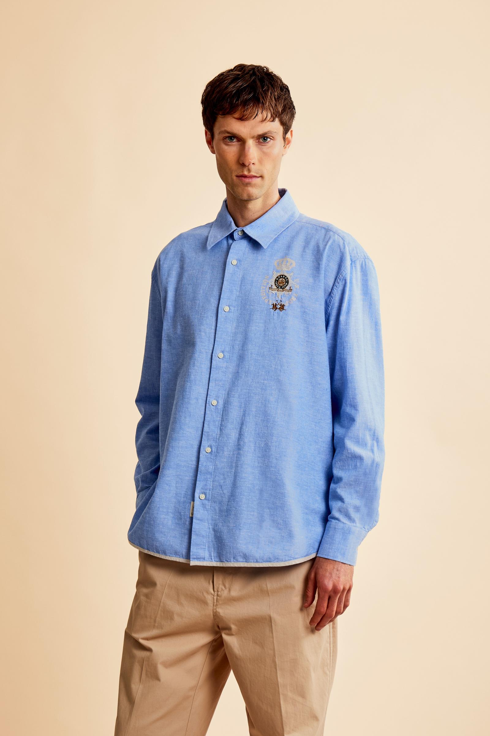 Men’s cotton and linen shirt Guards - Crispin