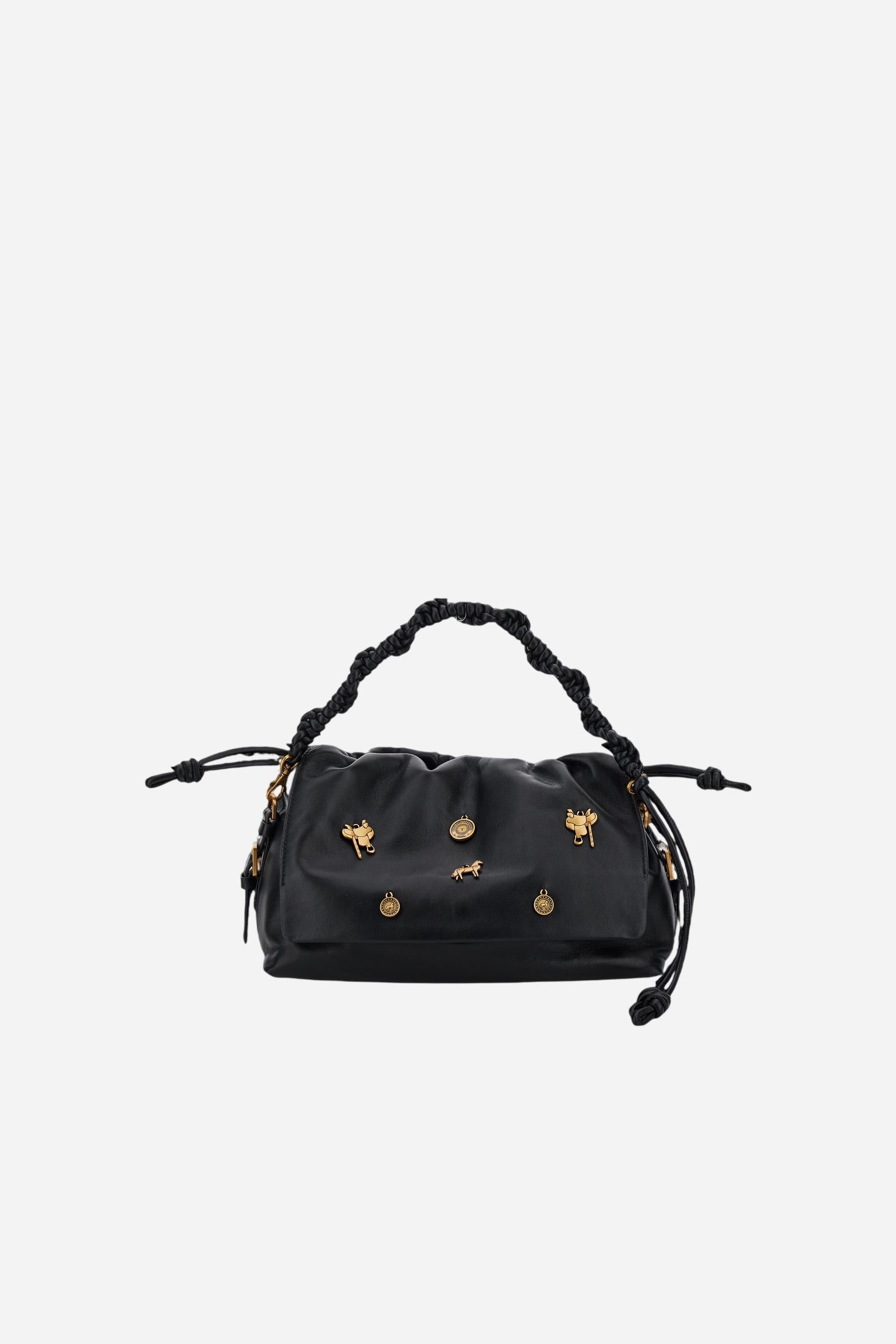 Handtasche aus Nappaleder mit goldenen Charms - Tango