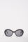 Women's sunglasses, round model in acetate material. This classic style model features a small La Martina logo on the temple and nylon lenses with internal blue anti-reflection. The light frame makes it easy to wear, while the coloring allows you to wear the glasses with any look and always be fashionable. - BLACK