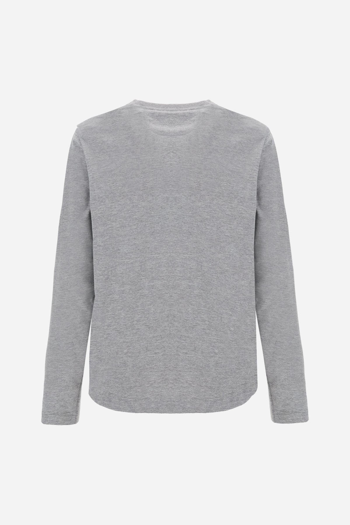 Men's cotton jersey T-shirt with logo print - Elbio