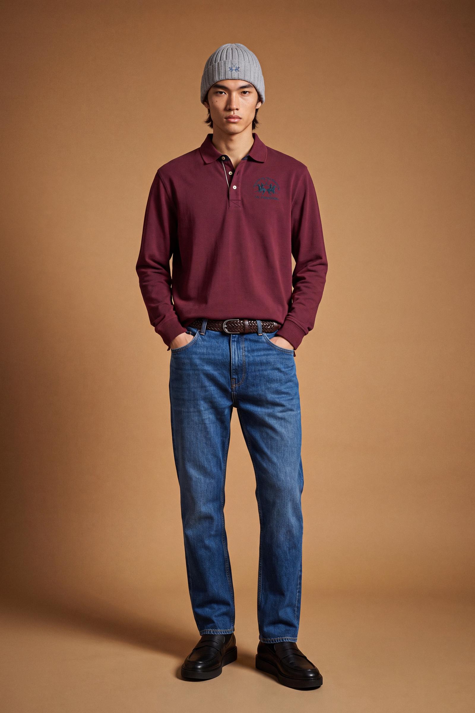 Men's regular fit jeans in dark indigo denim - Connell