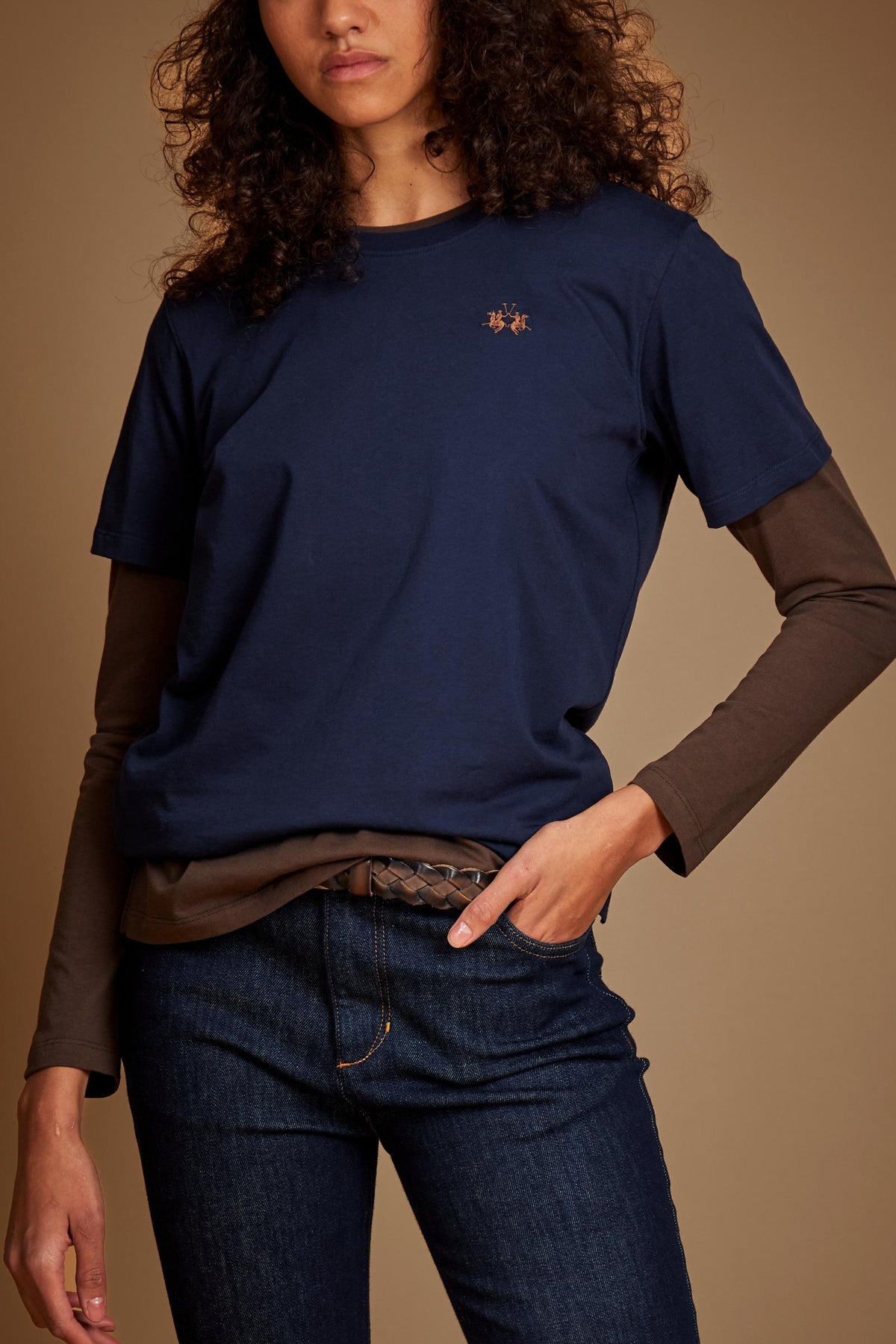 T-shirt femme à manches courtes en jersey de coton Essential - Evelina