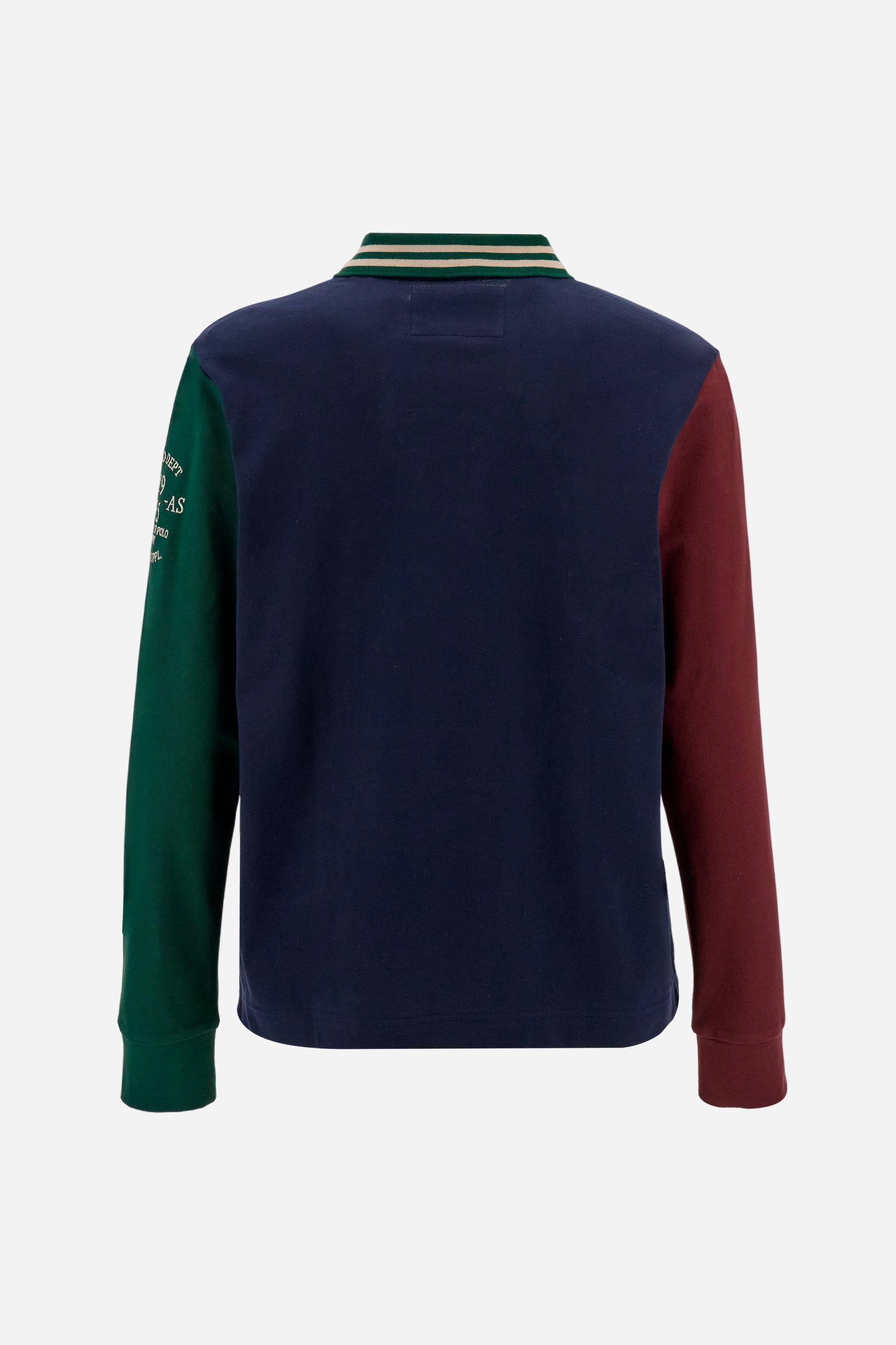 Herrenpoloshirt aus Piqué mit farblich abgesetzten Ärmeln - Desmond