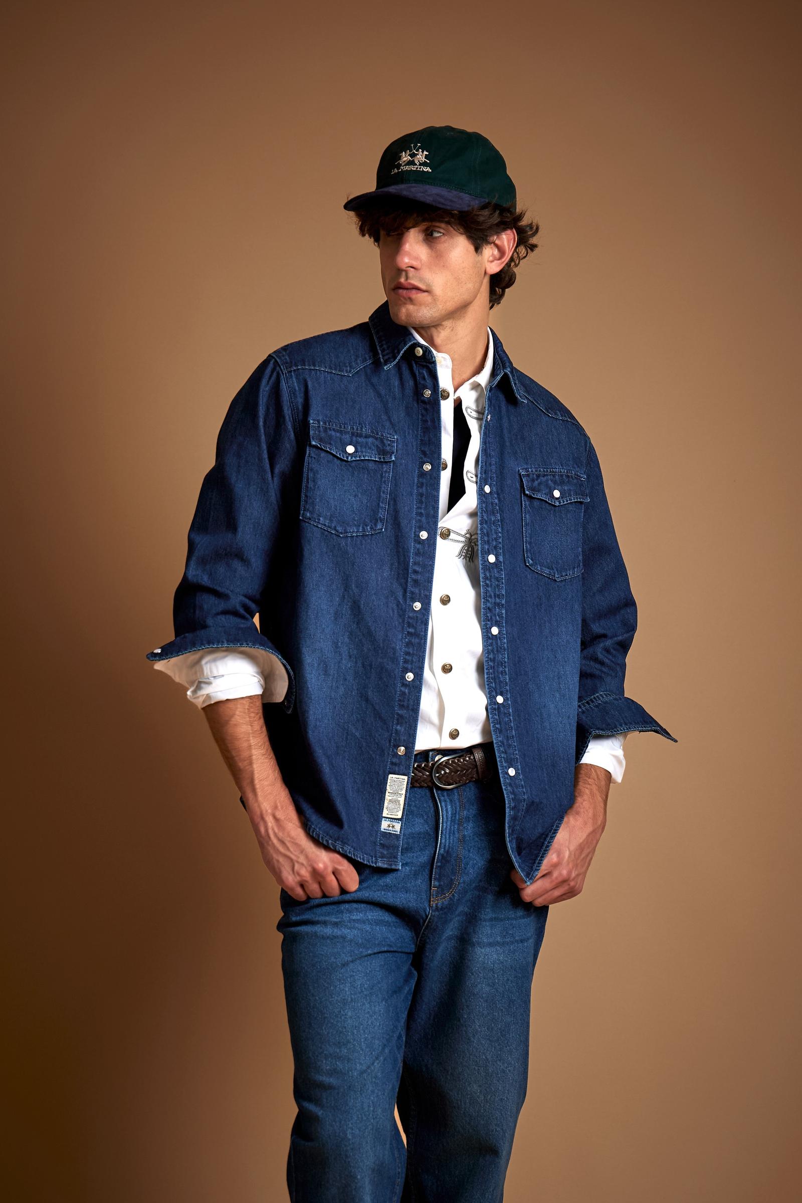 Lightweight cotton denim shirt - Taron