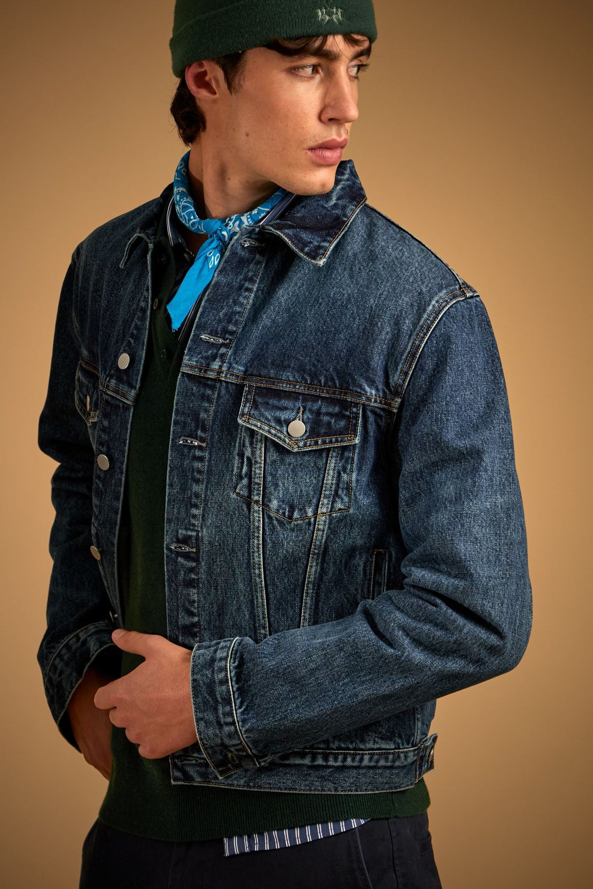 Men's denim jacket with vintage effect - Darren