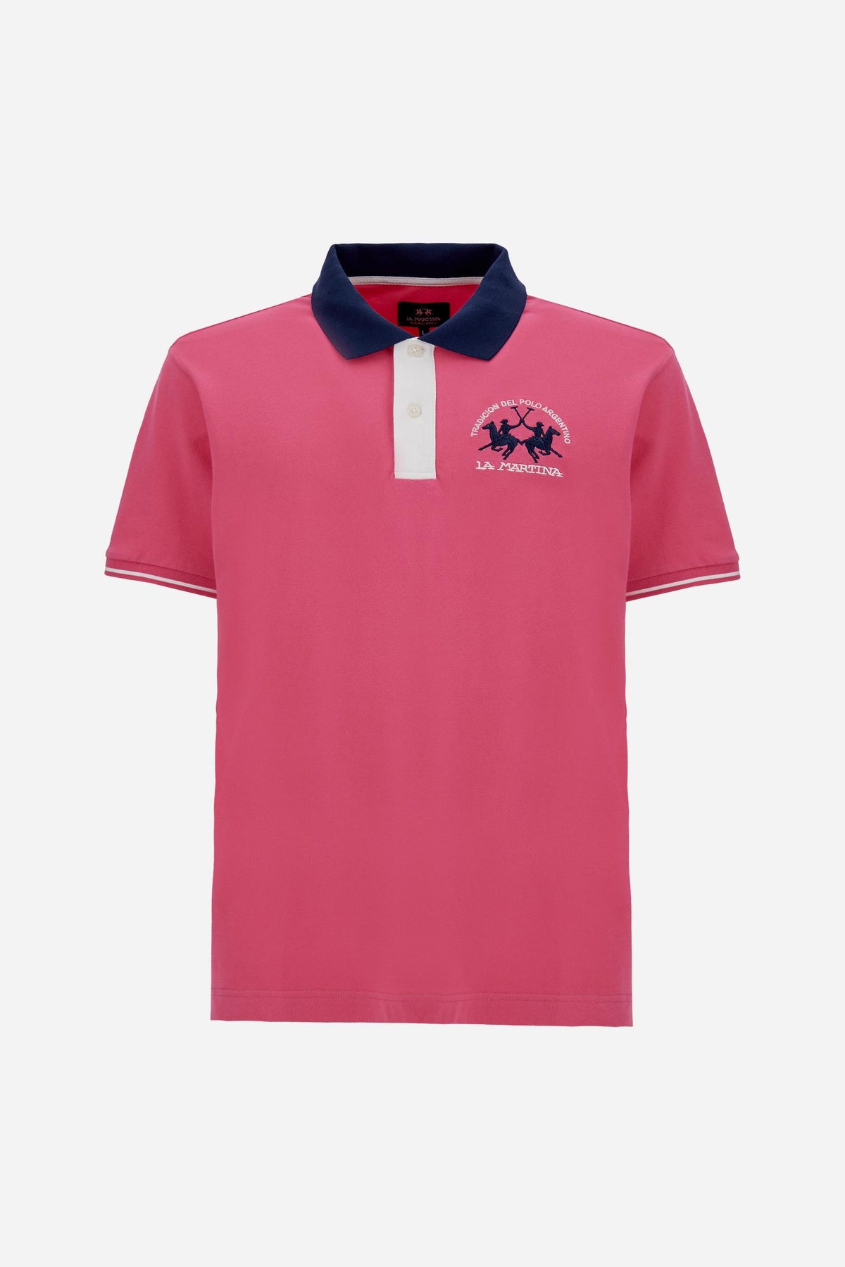Herren Kurzarm-Poloshirt aus Stretch-Piqué mit Kontrastdetails – Trixie
