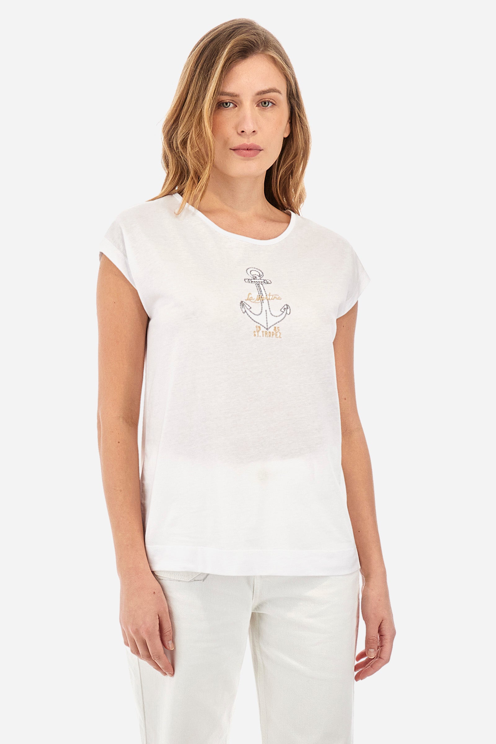 T-Shirt aus Baumwolle Regular Fit – Yacintha