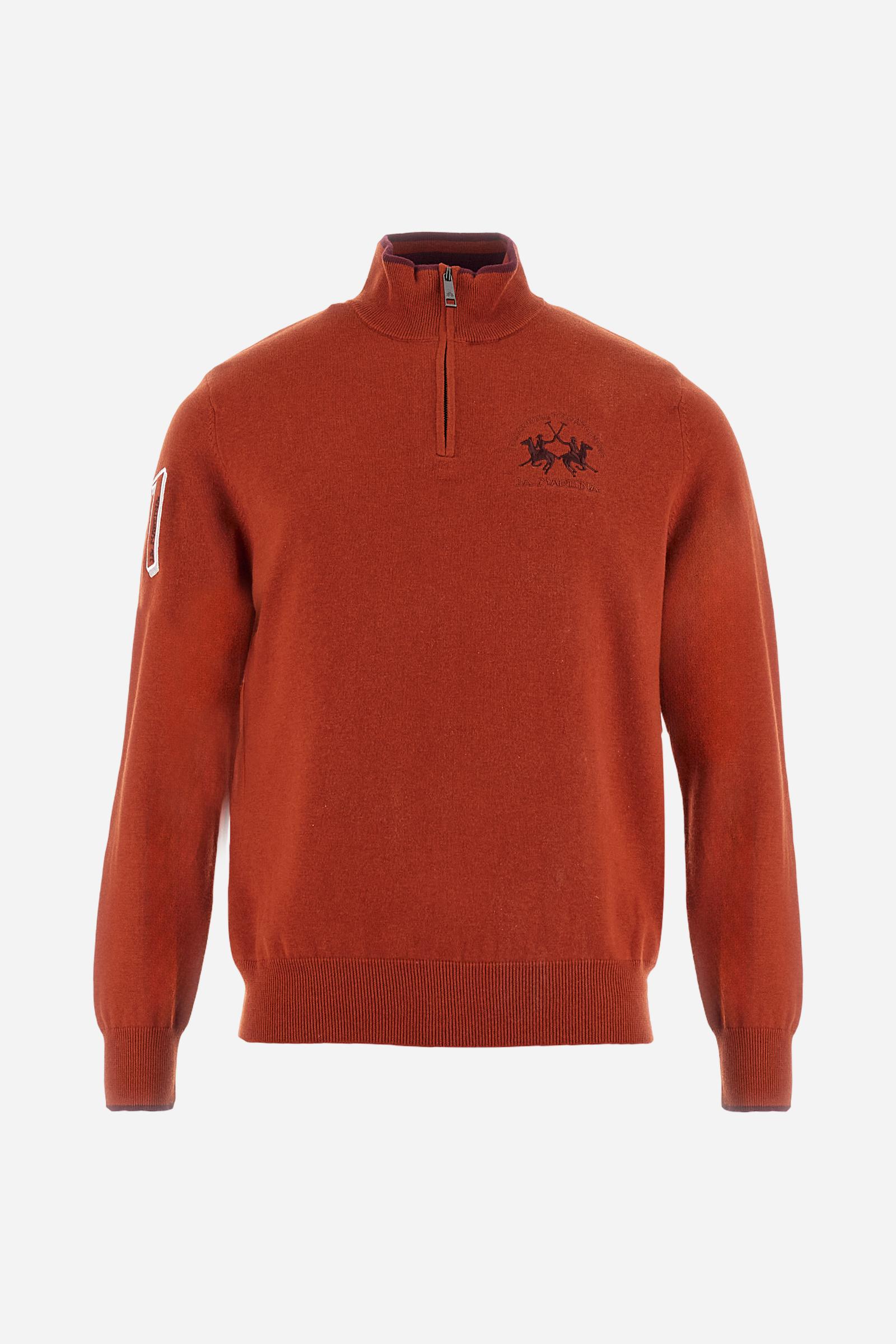 Maglione uomo a collo alto con zip in lana - Breehan