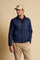 Men’s quilted nylon overshirt featuring a wave pattern, zip and horn-effect button fastening, large front pockets, and an embroidered logo on the back. Regula - Navy                                                                                                                                                                                                                                                                                                                                                           