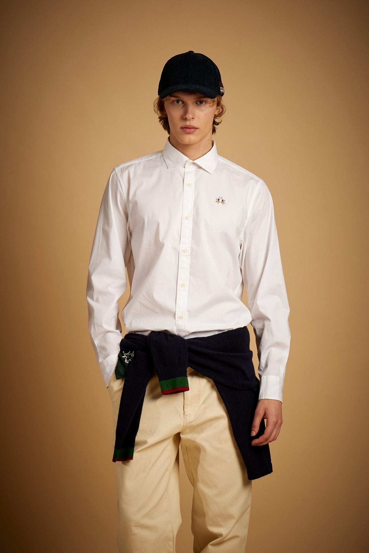Camicia uomo regular fit popeline logo tricolor - Carlos
